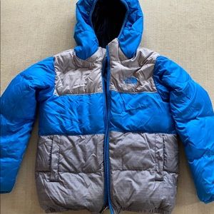 North face reversible puffy coat
